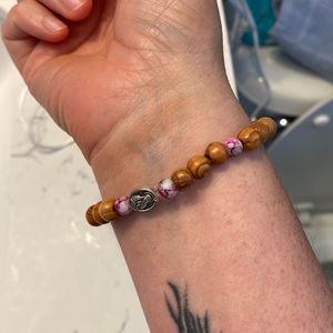 Rosary bead bracelet